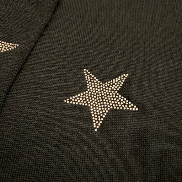 Women's Rhinestones Sweater V-Neck Pullover Sweater - Knox Rose Medium XS NWT - Picture 3 of 7